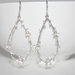 Stunning Silver Teardrop Blossom Earrings