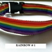 Handmade rainbow patterned dog collar