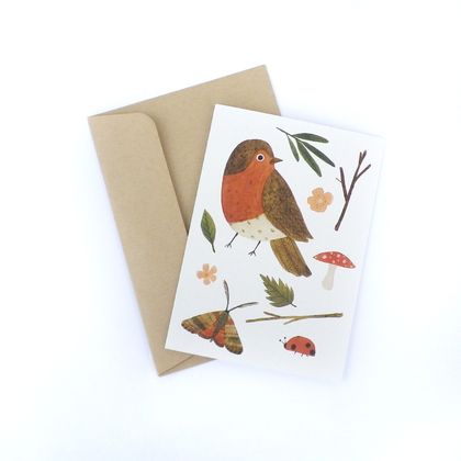 Greeting Card - Nature Finds - Red Bird