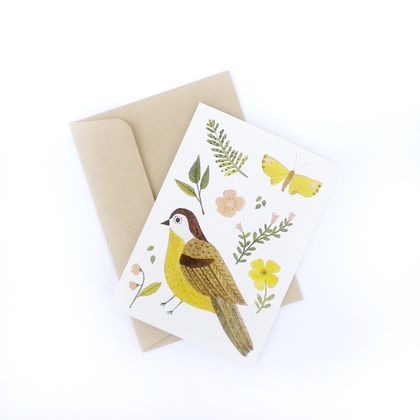 Greeting Card - Nature Finds - Yellow Bird