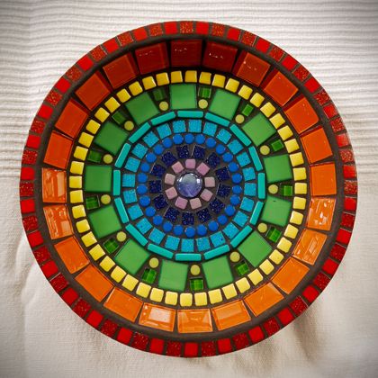 Mini Mosaic Bird Baths / Water Dishes