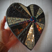 MOSAIC HEART- BLACK AND SILVER