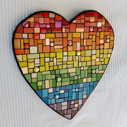 MOSAIC PRIDE HEART- WALL ART (suitable for inside and outdoors)