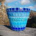 Medium Sized Mosaic Planter - The Soft Collection - Blues