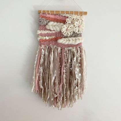Woven Wall Hanging - Dusty pinks