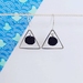 Japanese mizuhiki Triangle with ball earings