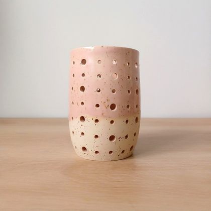 Ceramic lantern - Pink Speckles