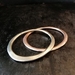Solid silver organically shaped bangle