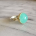Chrysoprase and 18 carat yellow gold ring