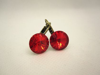12mm Round Swarovski Crystal Earrings