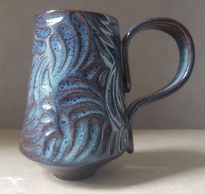 Hand carved mug - Various colours 