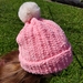 Pink Ribbed Slouchy Beanie