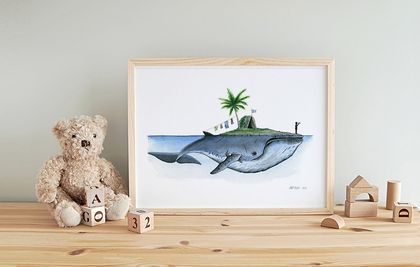 A4 Fine Art Print 'A Whales Journey'