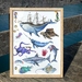 A3 Fine Art Print 'Creatures of the High Seas'