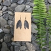 RereManu double feather kawau pū (black shag) inspired earrings 