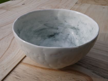Bubblie glaze ceramic bowl