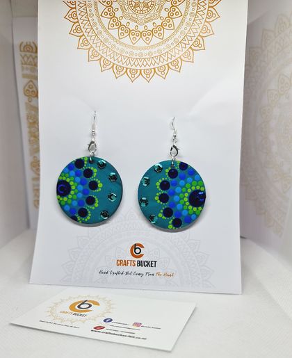 Handpainted Mandala Earings 