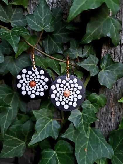 Handpainted Mandala Earings 