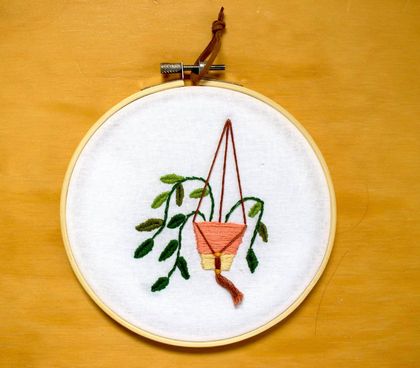 Hanging Plant Embroidery