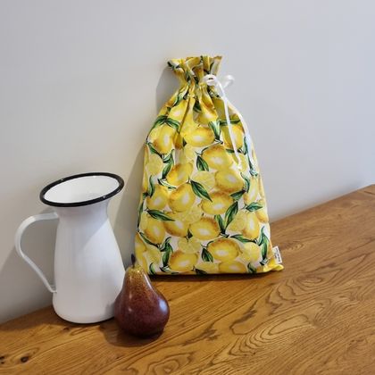 Reusable Gift Bag, Lemons