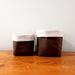 Linen Fabric Storage Basket Set - Olive/Natural
