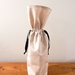 Linen Drawstring Wine Bottle Bag - Natural/Olive