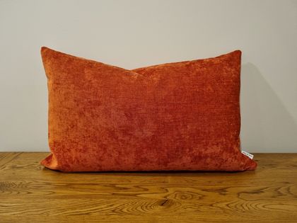 Velvet-Like Cushion Cover Rectangle Rust