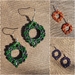 Wreath Earrings - handwoven micro macrame
