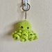 Octopus Crochet Keyring Lime Green