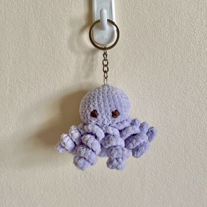 Octopus Crochet Keyring Lilac/Purple