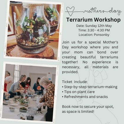 Mothers Day Terrarium Workshop By The Little Ks