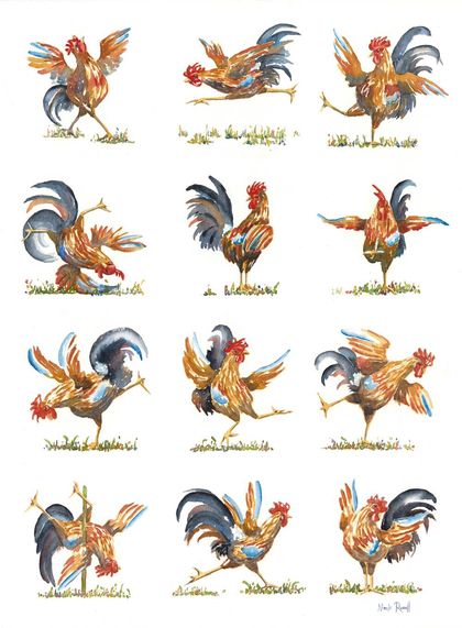The Dancing Rooster - 4 Cards Collection
