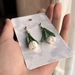 Micro Crochet - Tulip Earrings single flower handmade