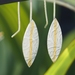 Silver and gold leaf earrings