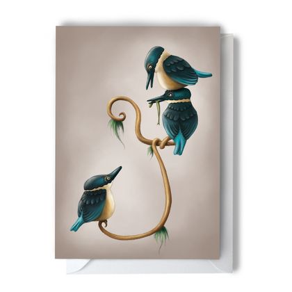 Kotare (Kingfisher) Greeting Card