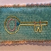 Lucky Key fabric brooch