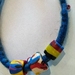 Felted & stitched & beaded statement necklace 