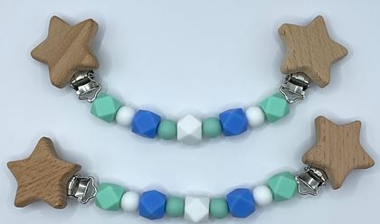Silicone Beads Multi Clip 2pcs Set ( Blue )