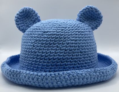 Cotton Bear Ear Hat ( Blue )