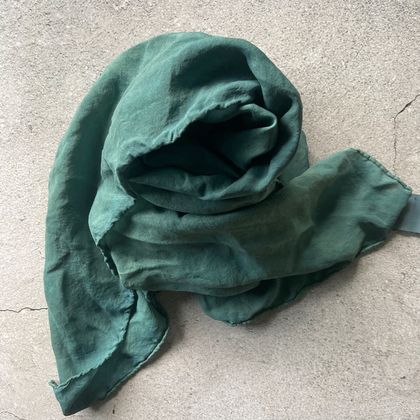 Teal Naturally Dyed Sik Scarf