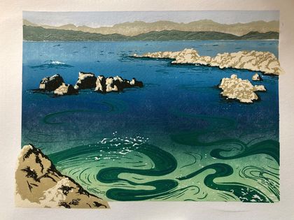 “Song of the Sea”. Original Relief print, 