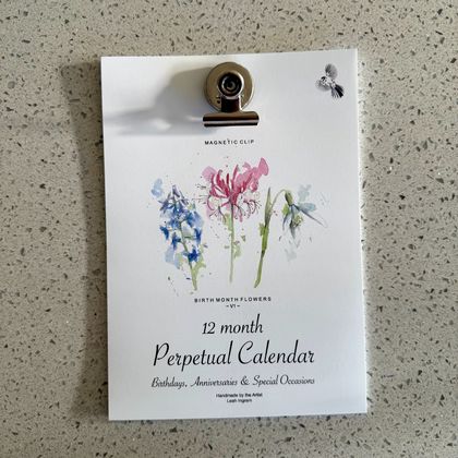 Mini Perpetual Calendar V1 Birth Month Flowers