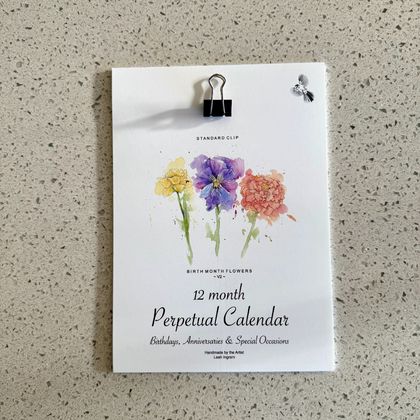 Mini Perpetual Calendar V2 Birth Month Flowers