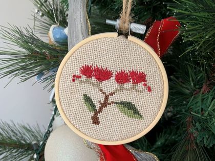 Christmas Decoration DIY Cross Stitch kit - Pohutukawa