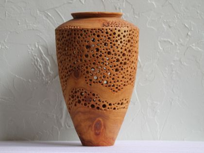 Beautiful Large carved Arizona Cypress vase