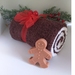 Chocolate Log with Gingerbread Man