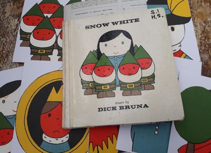 Upcycled Book Greeting Card Set - Snow White by Dick Bruna