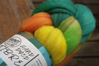 NZ Merino Wool Fibre 100g Hand Dyed 