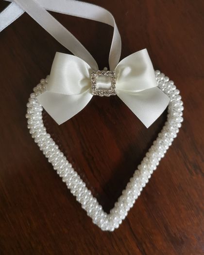 Pearl and Diamante Heart Wedding Accessory