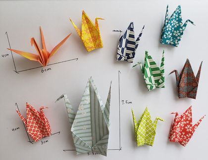 Origami cranes